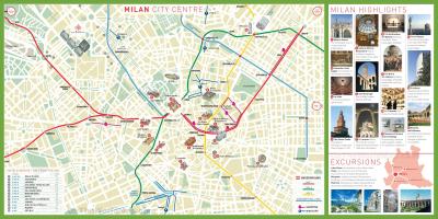 도시 관광 밀라노 지도