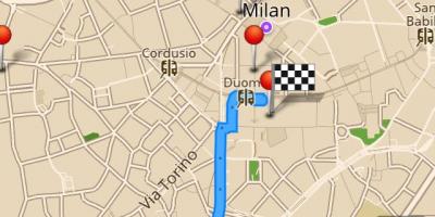 지도 밀라노의 오프라인