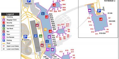 밀라노의 말펜사 에어포트 맵