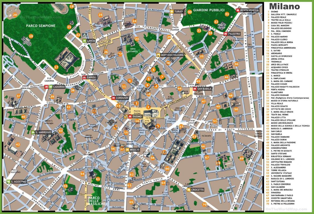 밀라노 지역 지도