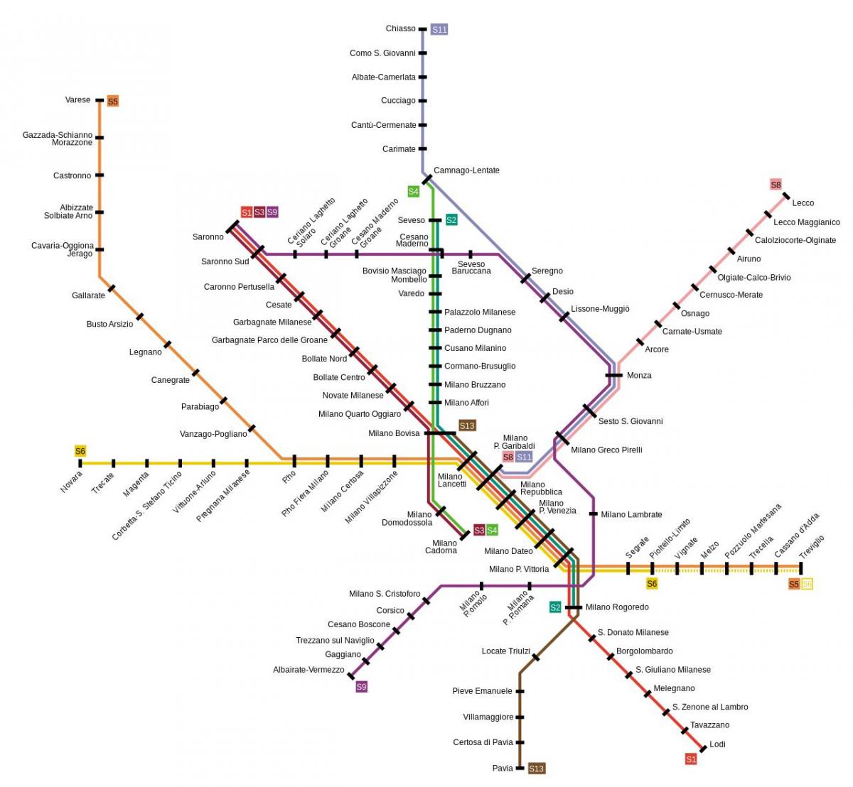 밀라노 기차 맵